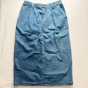 American Profile Dungarees Womens Denim Skirt Midi size 14 vintage